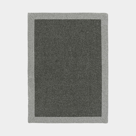 Tapis imitation fibres naturelles extérieur et intérieur - provence - anthracite - 160 x 230 cm