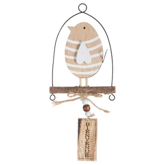 Sujet de noël bois/animal bordure métal