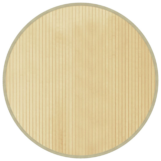 Tapis rond naturel clair 80 cm bambou