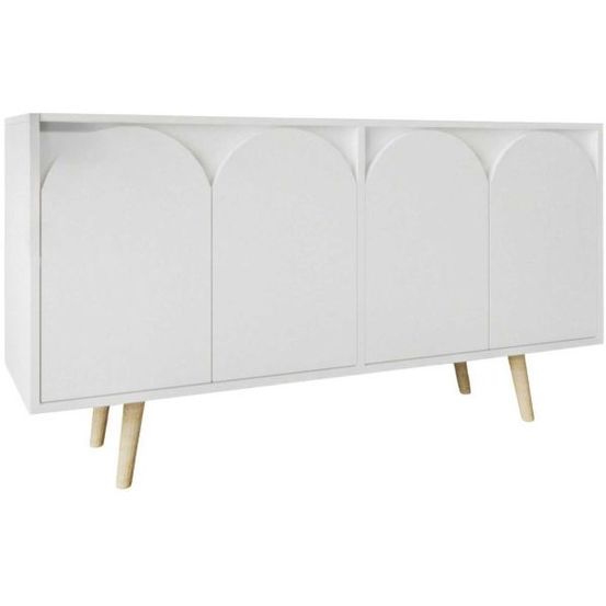 Buffet 4 portes en aggloméré venezia blanc