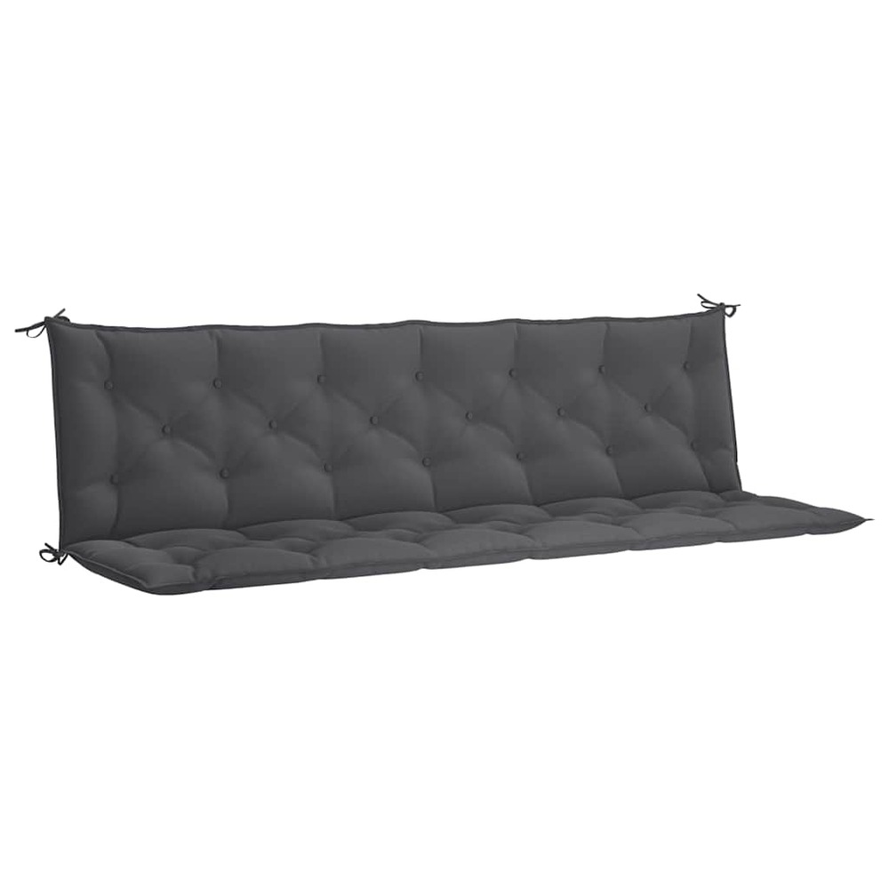 Coussin de banc de jardin anthracite tissu oxford