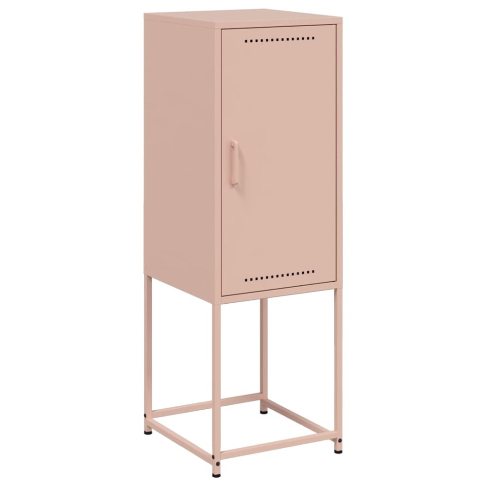 Buffet bahut commode armoire meuble de rangement organisateur cuisine salle de séjour salon haut 36 x 39 x 107 cm acier rose