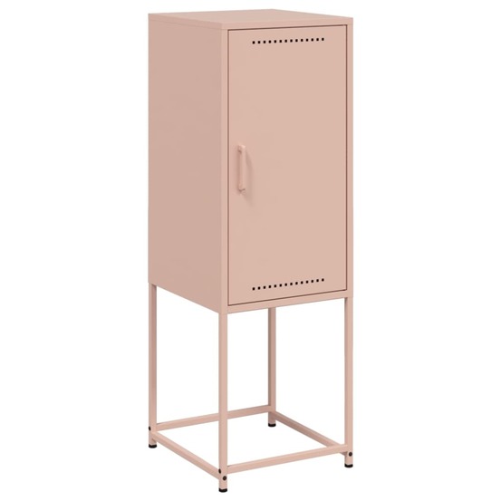 Buffet bahut commode armoire meuble de rangement organisateur cuisine salle de séjour salon haut 36 x 39 x 107 cm acier rose