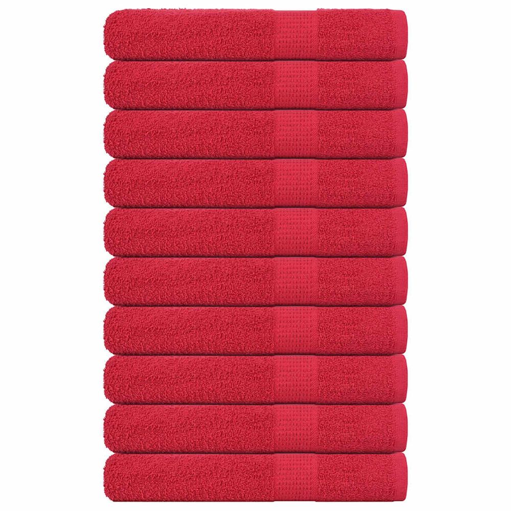 Serviettes de sauna frogn 10 pcs rouge 80x200 cm 360 g/m²