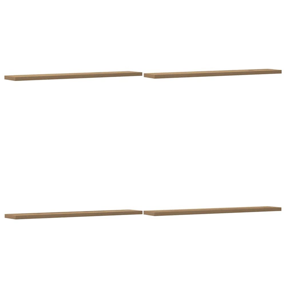 Panneau de bibliothèque 4 pcs chêne artisanal 60x10x1,5 cm