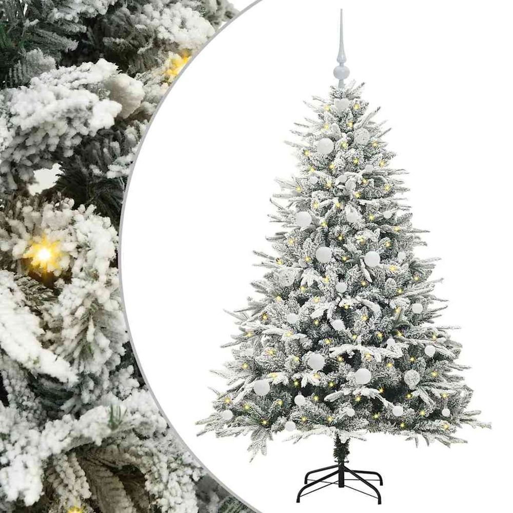 Arbre de noël artificiel pré-éclairé avec ensemble de boules