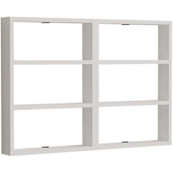Etagère murale en agglomeré hexa blanc