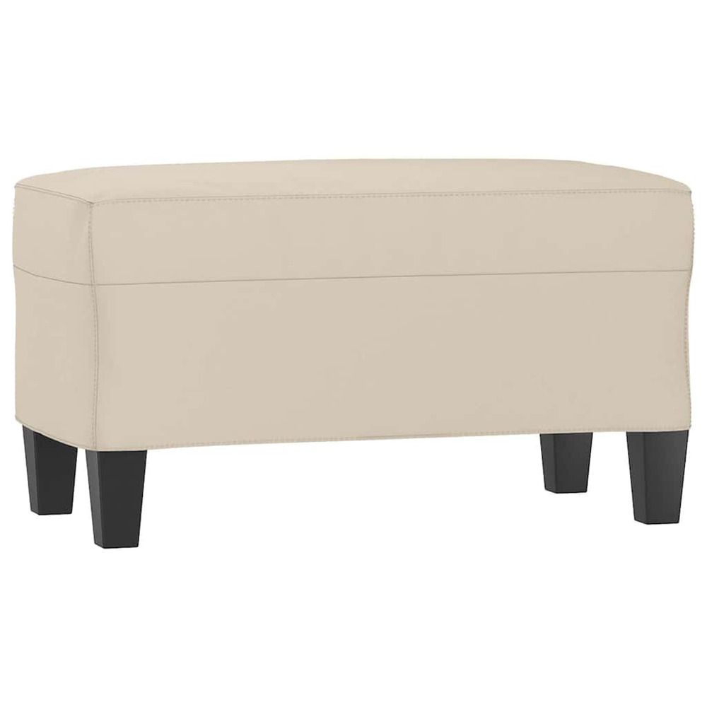 Banc crème 70x35x41 cm tissu microfibre