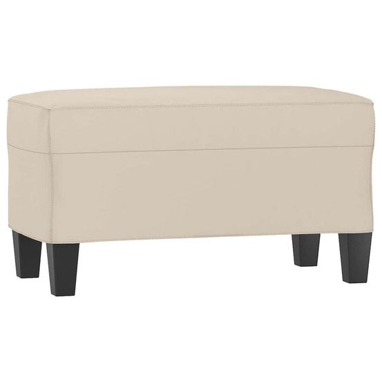 Banc crème 70x35x41 cm tissu microfibre