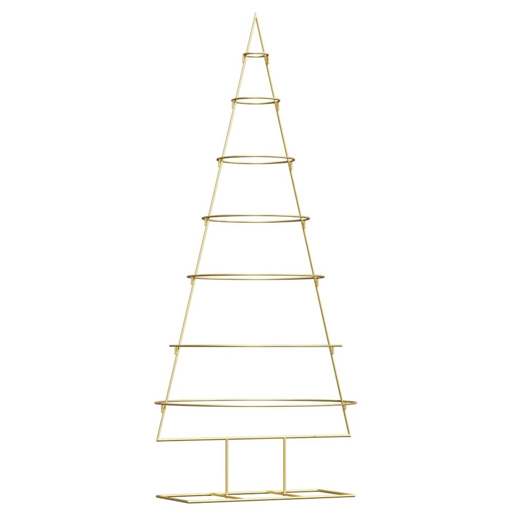 Arbre de noël en métal doré 180 cm acier peint par poudre