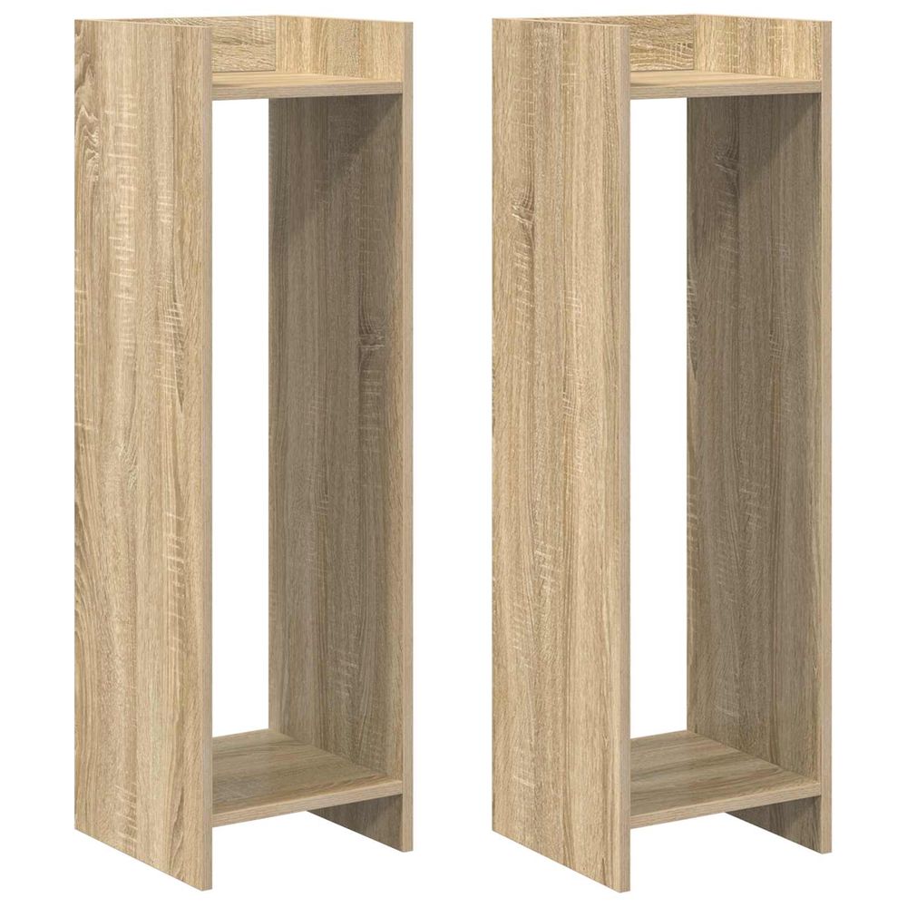 Support de plante 2 pièces chêne sonoma 30 x 30 x 100 cm