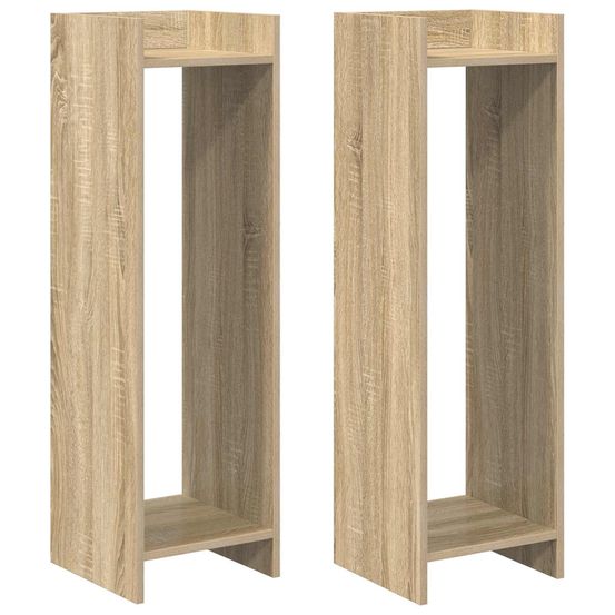 Support de plante 2 pièces chêne sonoma 30 x 30 x 100 cm