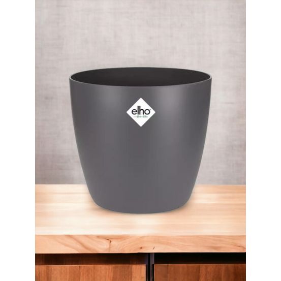 Pot elho brussels round antraciet x h27 - cache-pot - h30 cm - ø27 cm