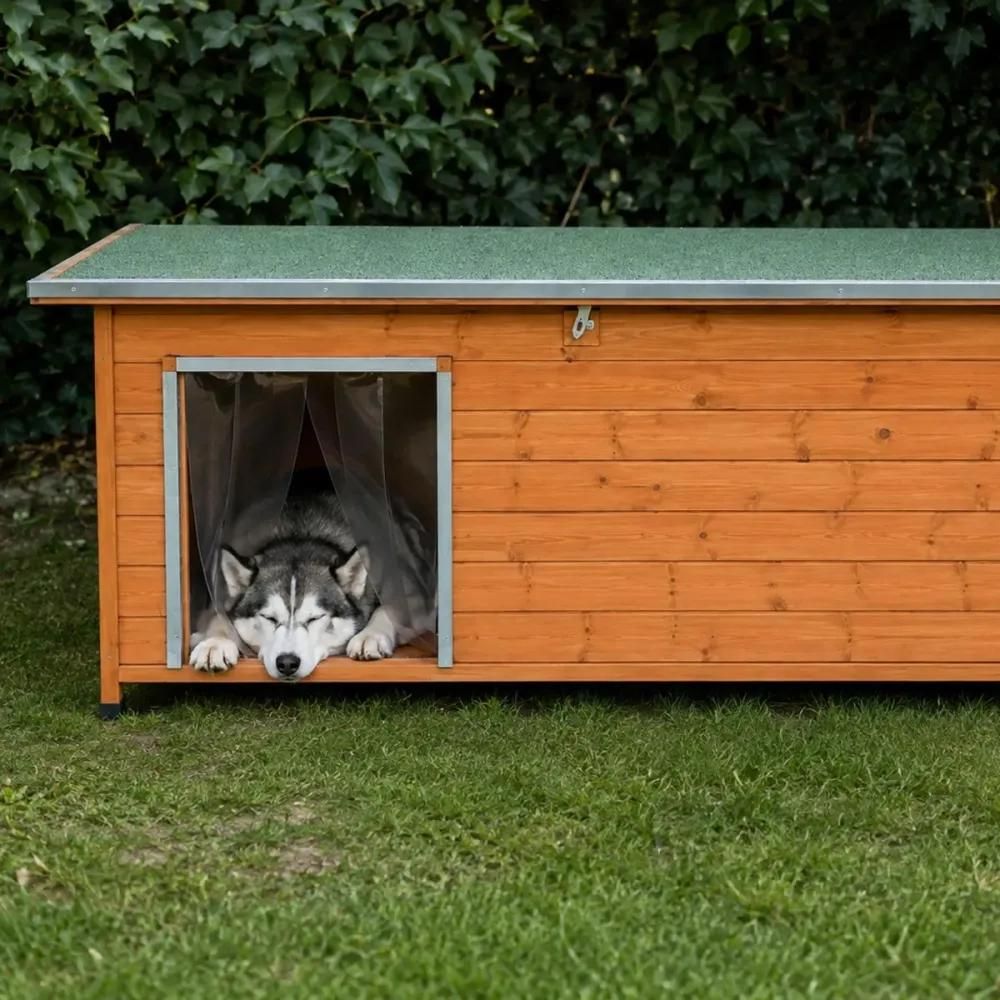 Niche en bois haute isolation taille 2xl - épicéa 3 couches avec toit étanche