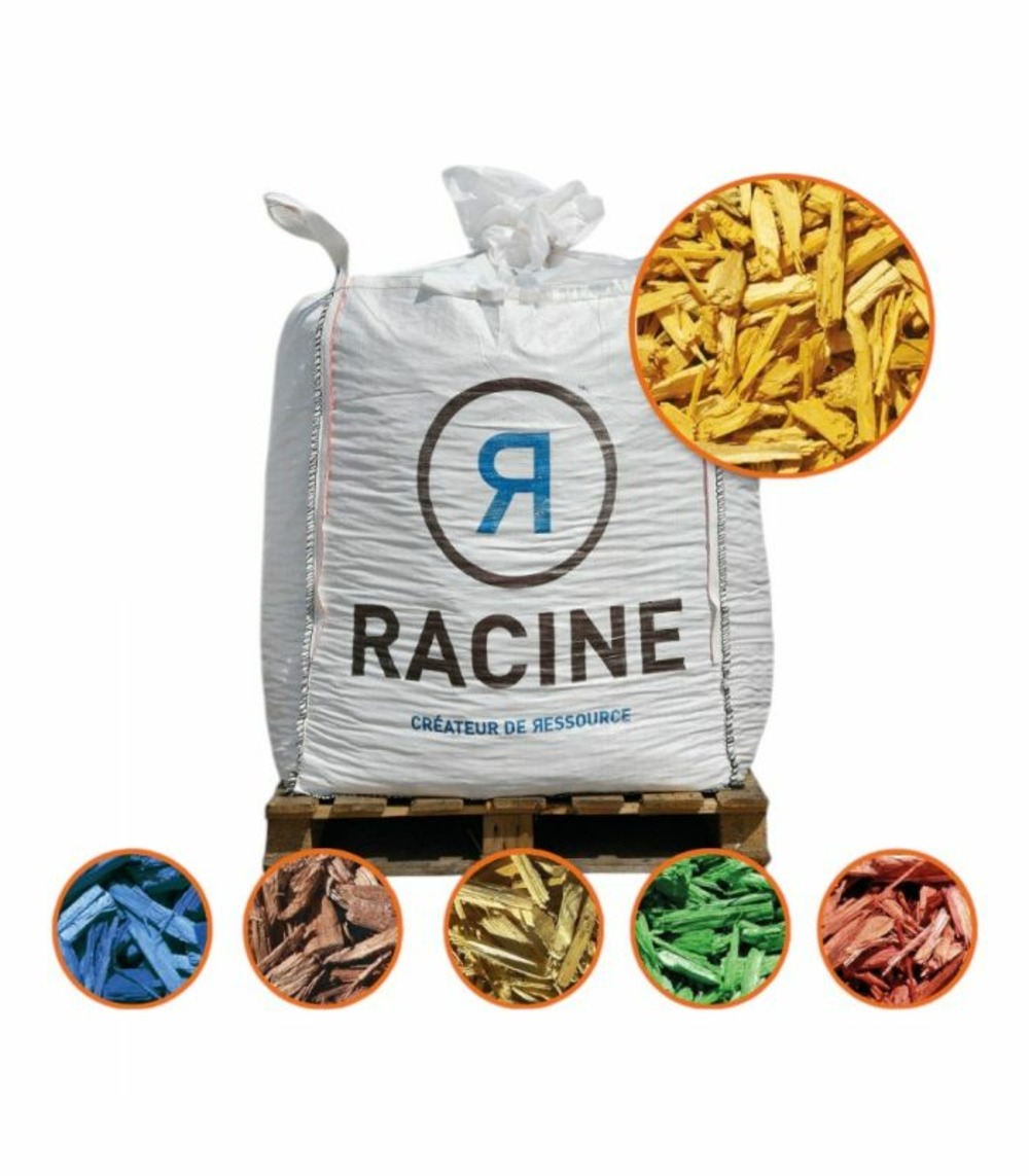 Paillis color jaune 20/50mm big bag de 1 m3 - pro108