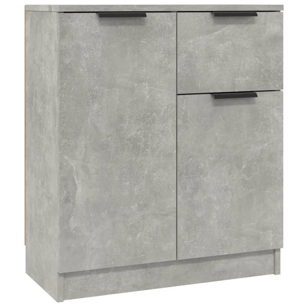 Buffets 2 pcs gris béton 60x30x70 cm bois d'ingénierie