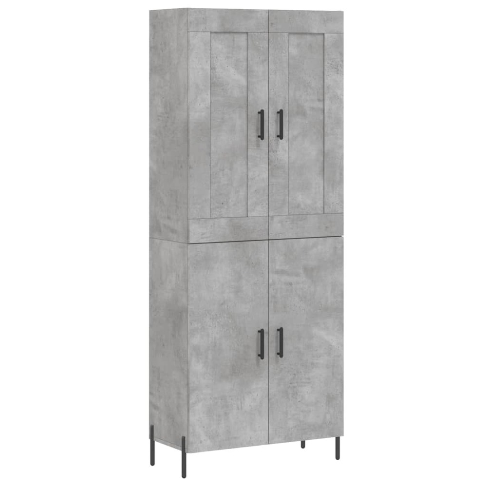 Buffet bahut commode armoire meuble de rangement organisateur cuisine salle de séjour salon haut 69,5 x 34 x 180 cm bois d'in