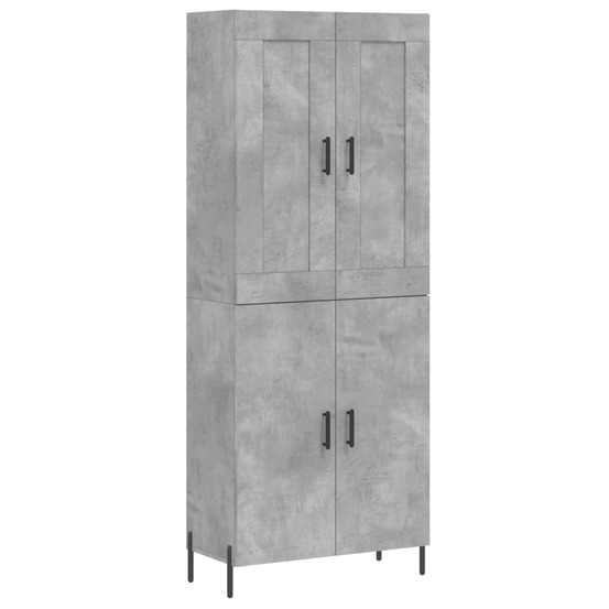 Buffet bahut commode armoire meuble de rangement organisateur cuisine salle de séjour salon haut 69,5 x 34 x 180 cm bois d'in
