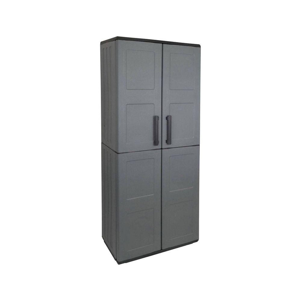 Armoire d'extérieur arabel, 3 étagères 68x37x163h cm gris