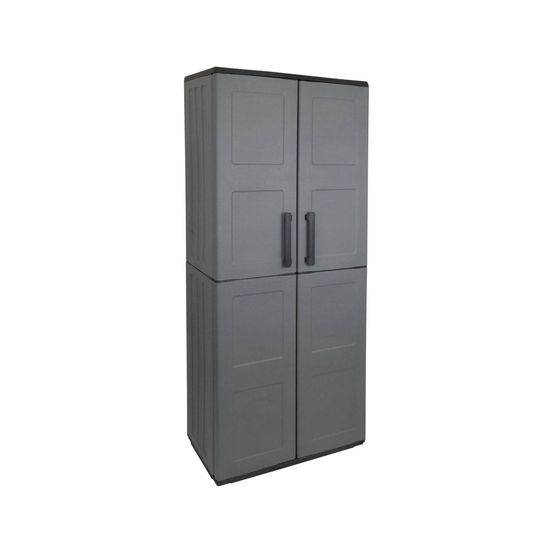 Armoire d'extérieur arabel, 3 étagères 68x37x163h cm gris