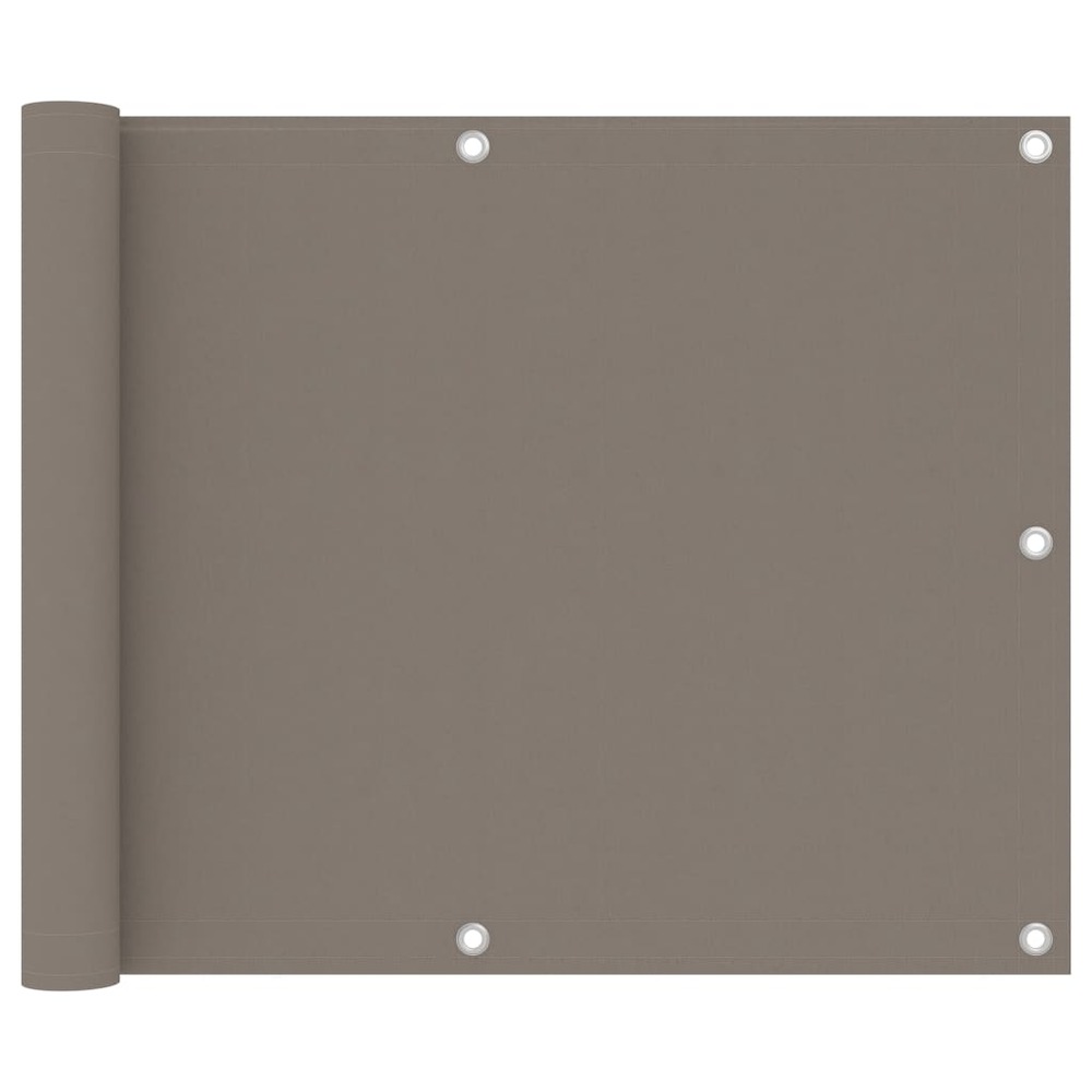 Écran de balcon brise pare vue protection confidentialité 75 x 400 cm tissu oxford taupe