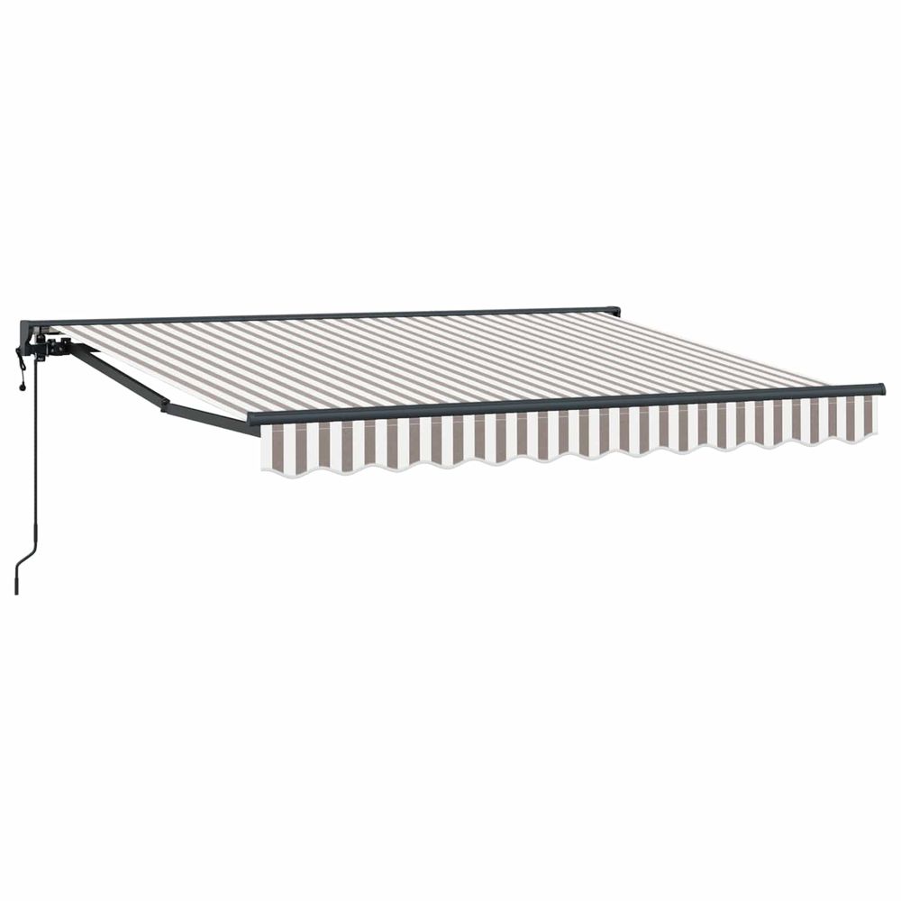 Auvent rétractable gris clair et blanc 3 x 2,5 m