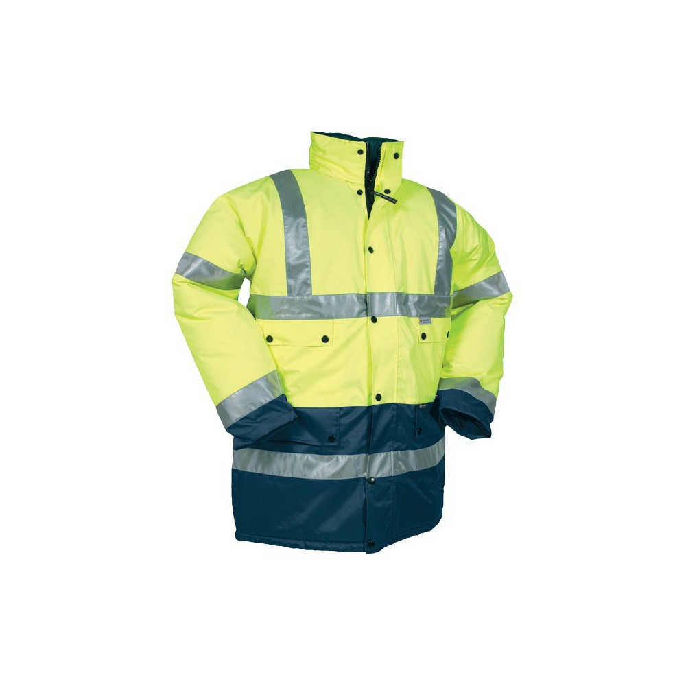Parka de signalisation teiho jaune fluo bleu marine t2xl codupal teihoxxl