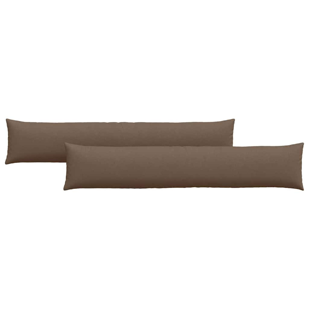 Coussins de canapé 2 pcs marron 200 x 40 cm tissu