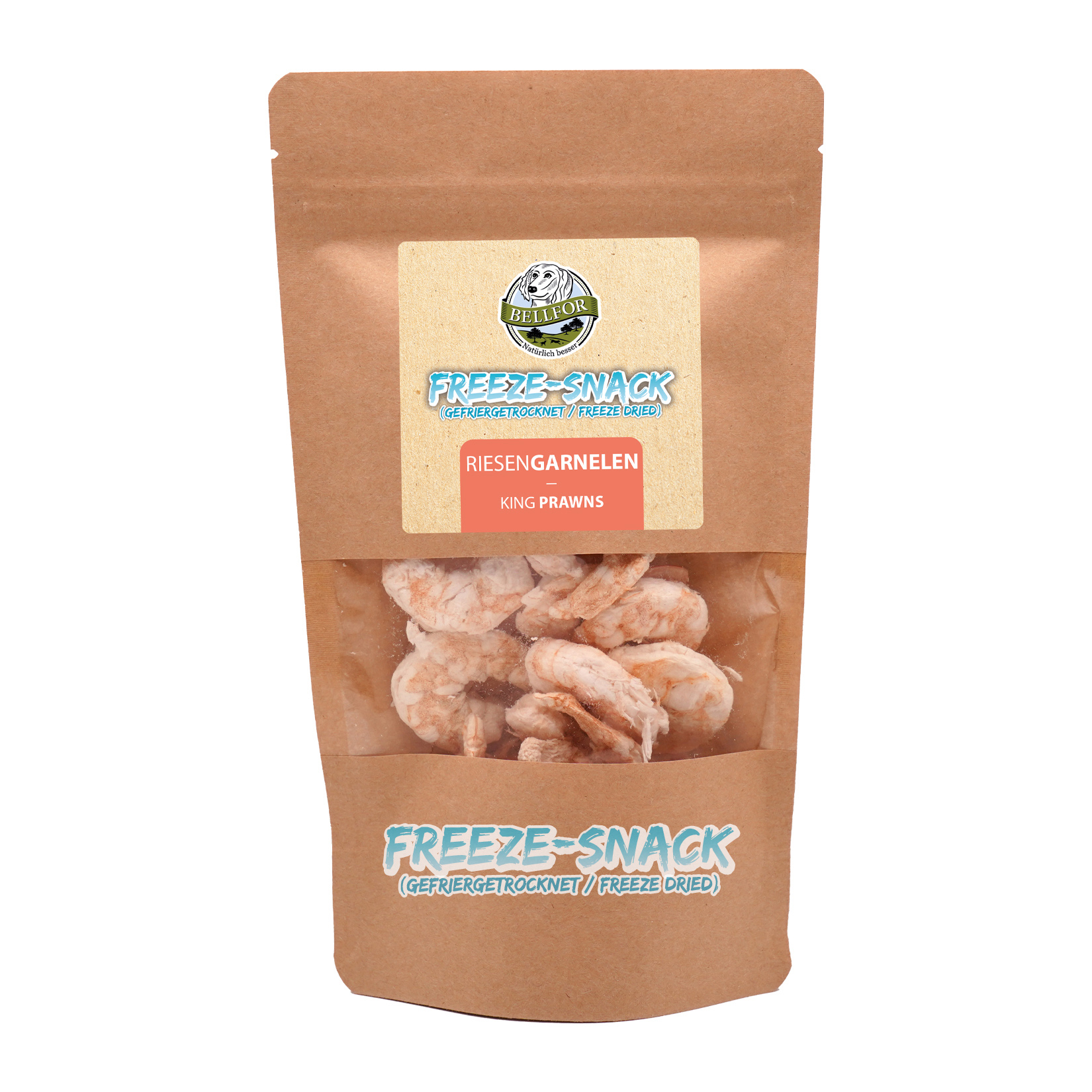 Friandise freeze pour chiens - crevettes géantes (lyophilisées) - 35g