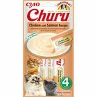 Collation pour chat inaba churu 4 x 14 g poulet saumon