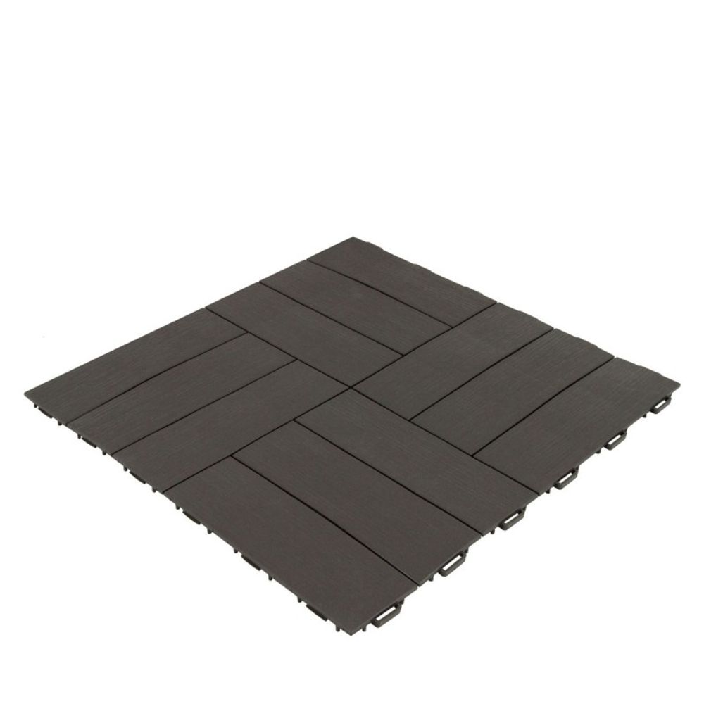 Dalle clipsable jardin finition bois 