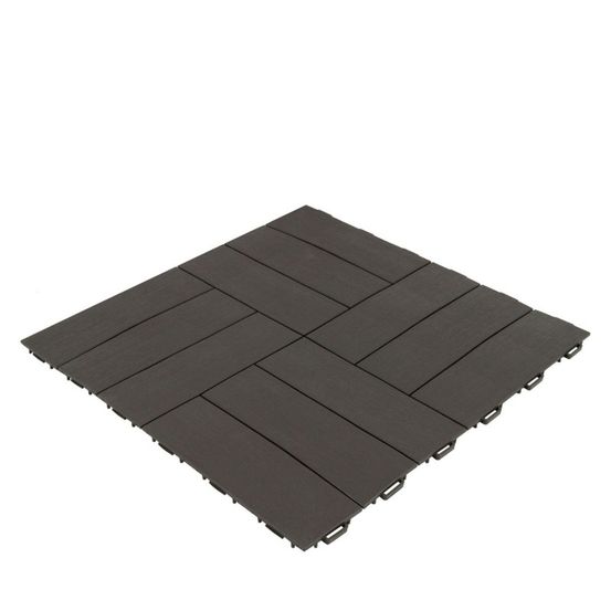 Dalle clipsable jardin finition bois