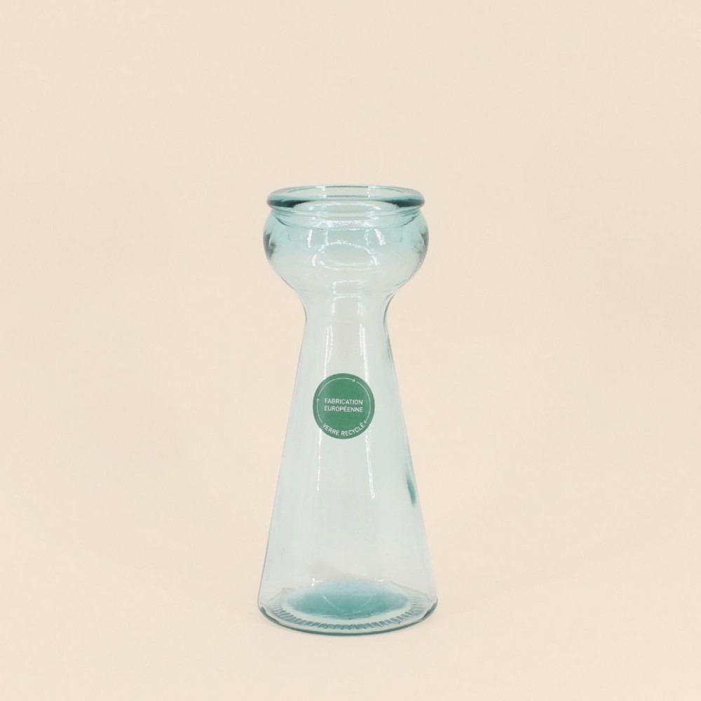 Chandelier conique en verre recyclé 30cm