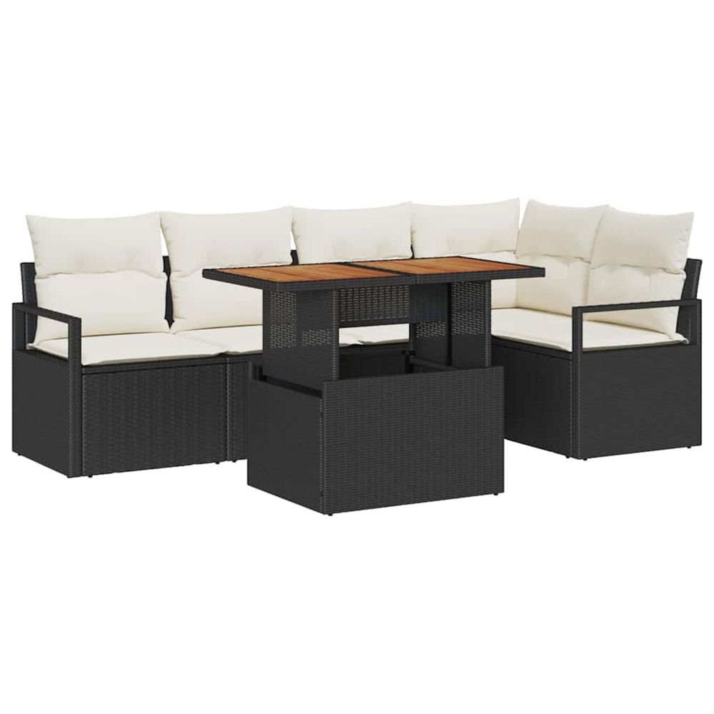 Ensemble de canapé de jardin 6 pc 5-nombre de places