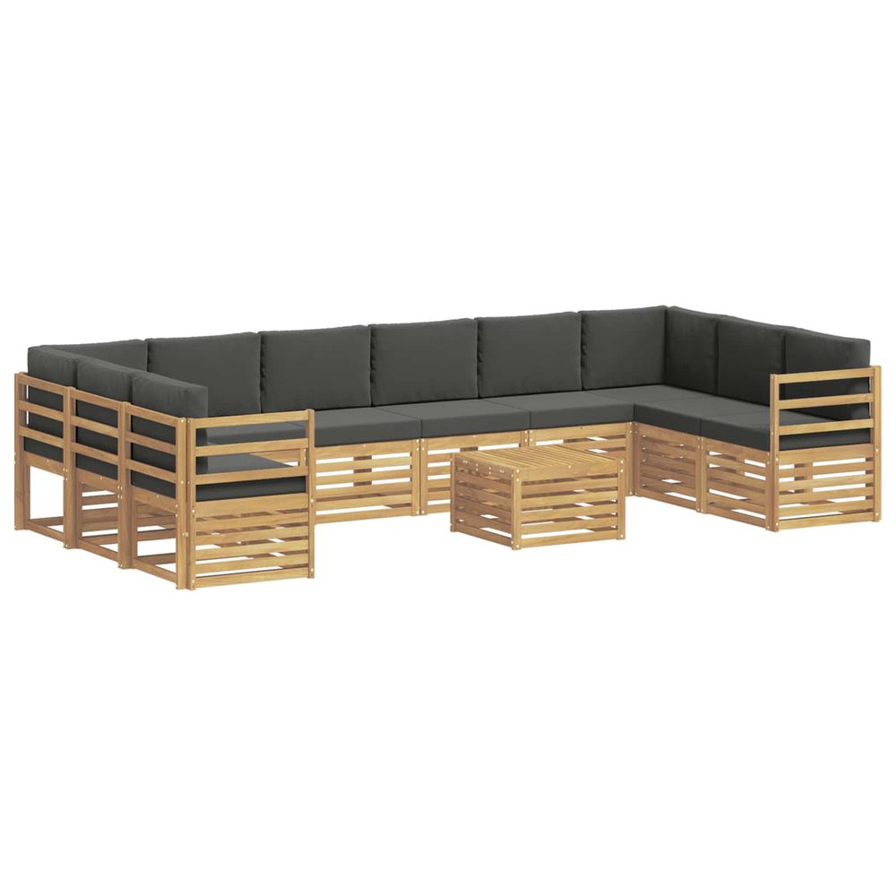 Ensemble de canapés d'extérieur 8 pc blanc et anthracite