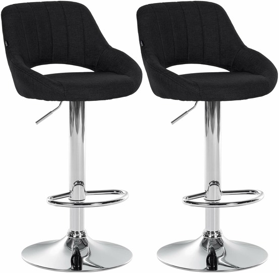Lot de 2 tabourets de bar milet tissu c