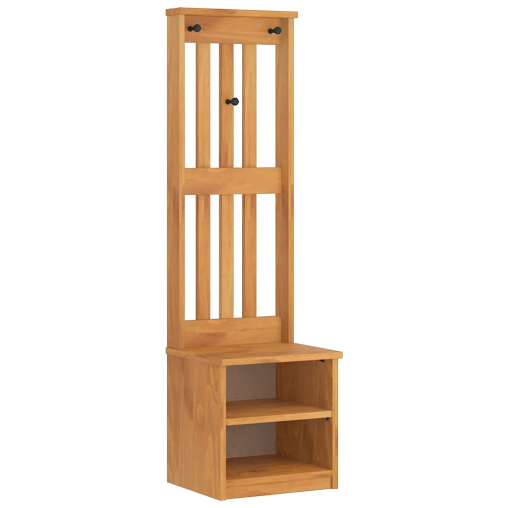 Portemanteau sandnes 45x40x159,5 cm bois massif pin