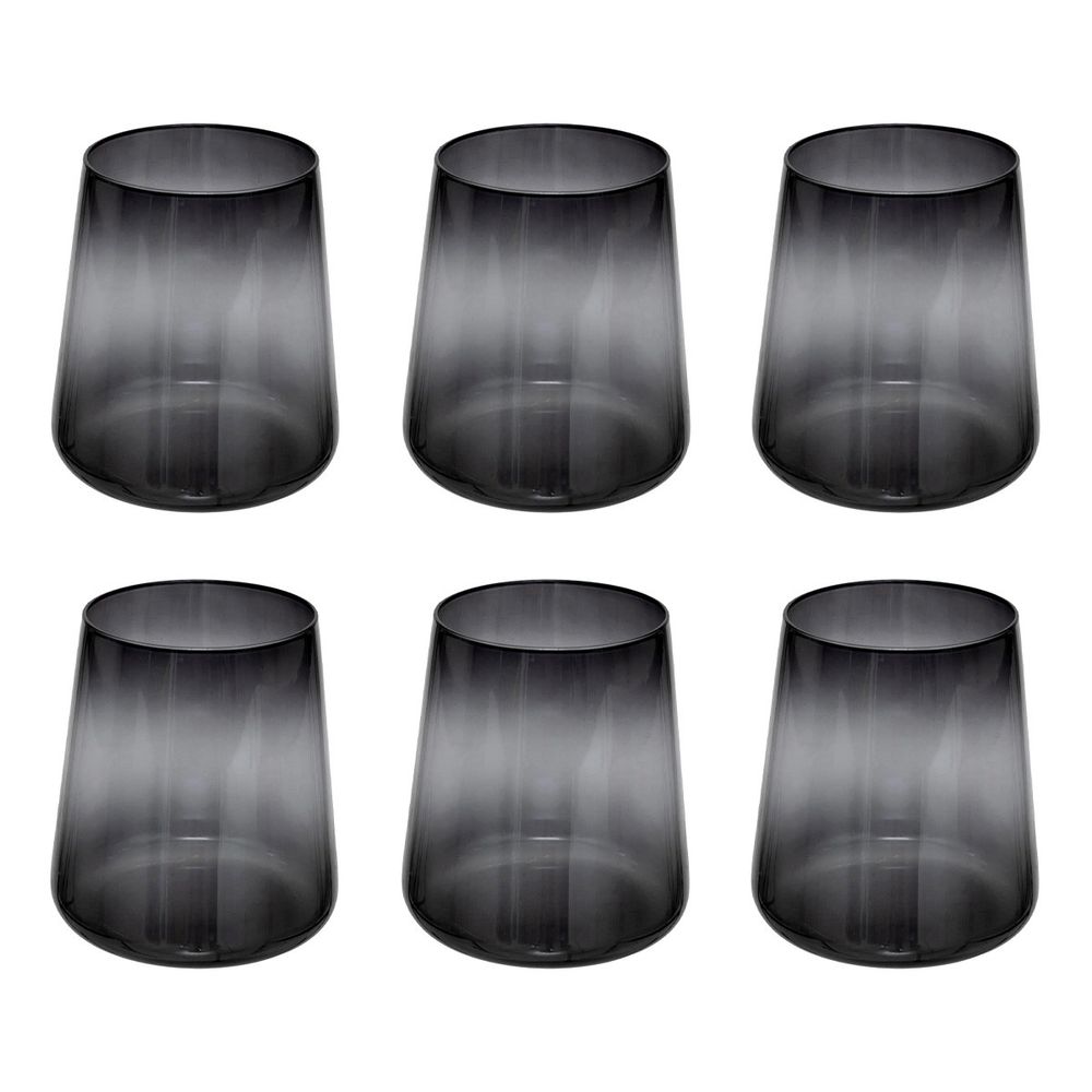 Lot de 6 verres bas trapèze 