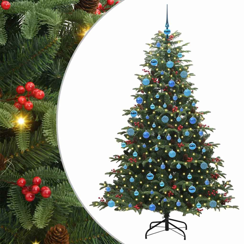 Sapin de noël artificiel vert 180 cm pvc, métal et plastique