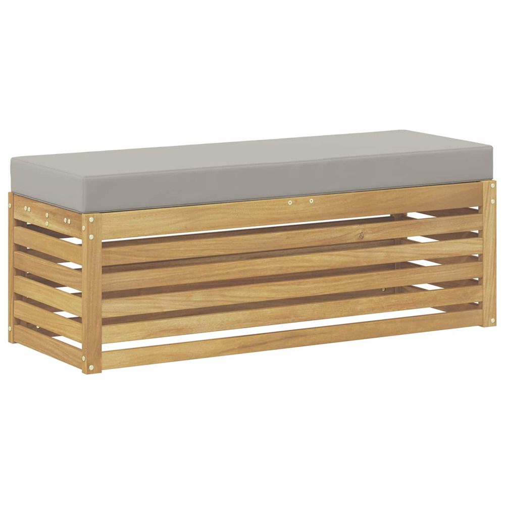 Banc de jardin bois d'acacia massif blanc