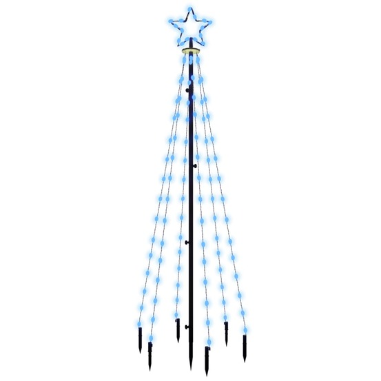 Sapin de noël avec piquet bleu 108 led 180 cm