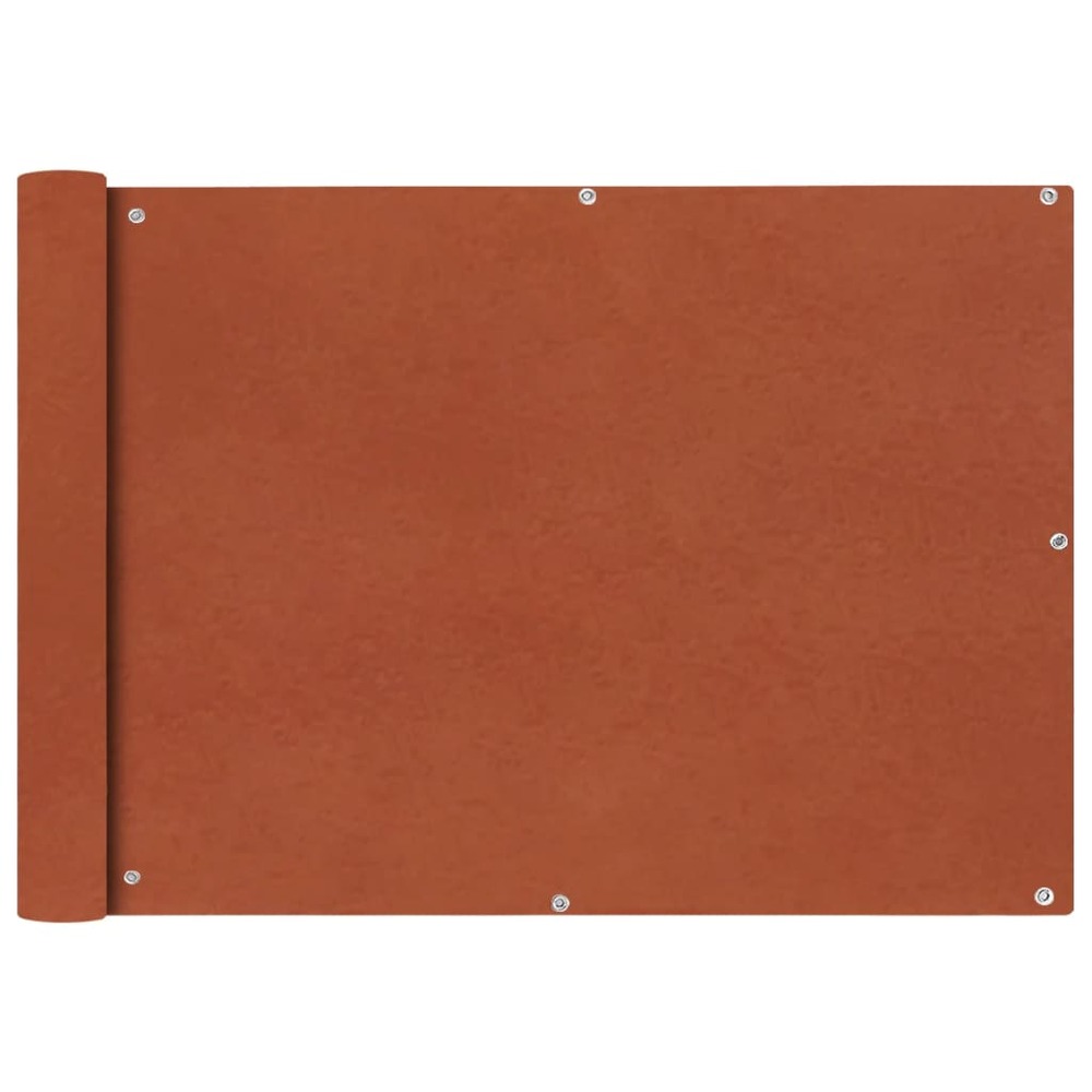 Écran de balcon brise pare vue protection confidentialité en tissu oxford 75 x 600 cm ocre marron