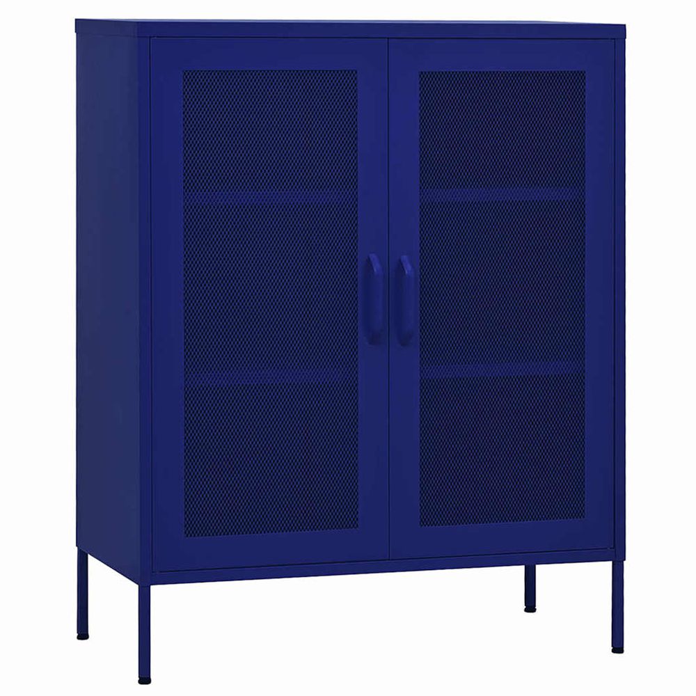Armoire de rangement bleu marine 80x35x101,5 cm acier