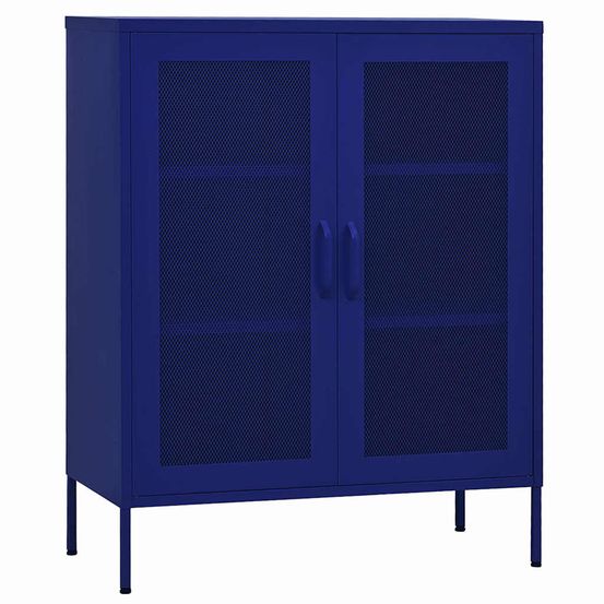 Armoire de rangement bleu marine 80x35x101,5 cm acier