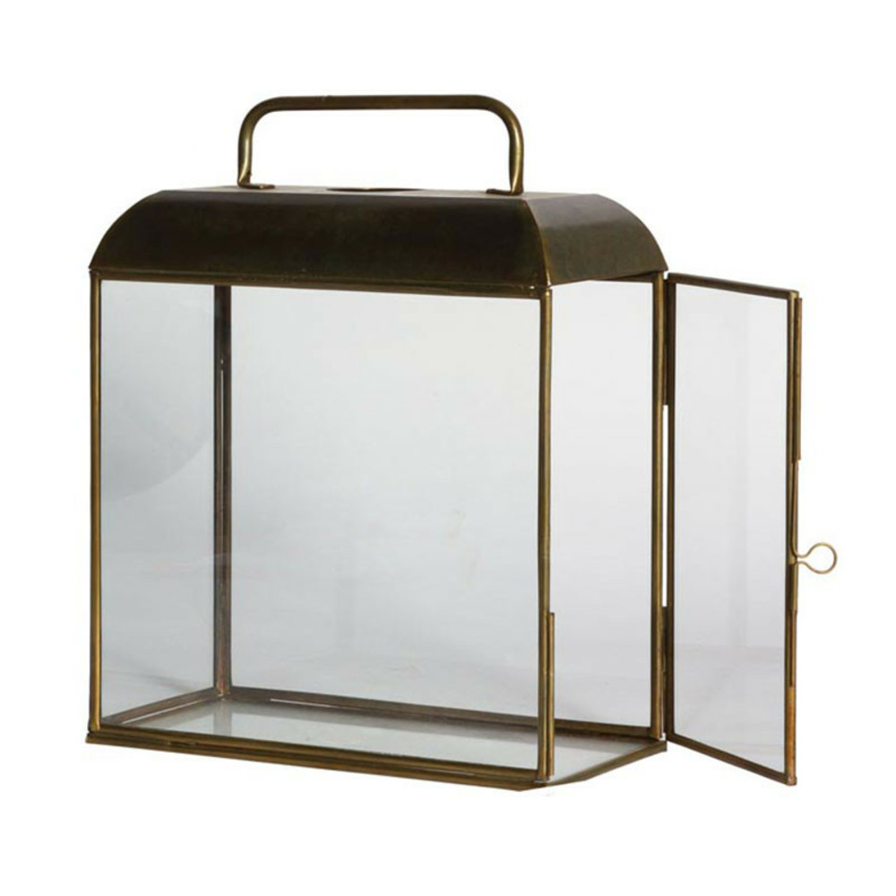 Lanterne rectangulaire medium anse fixe atina 34x14x28cm