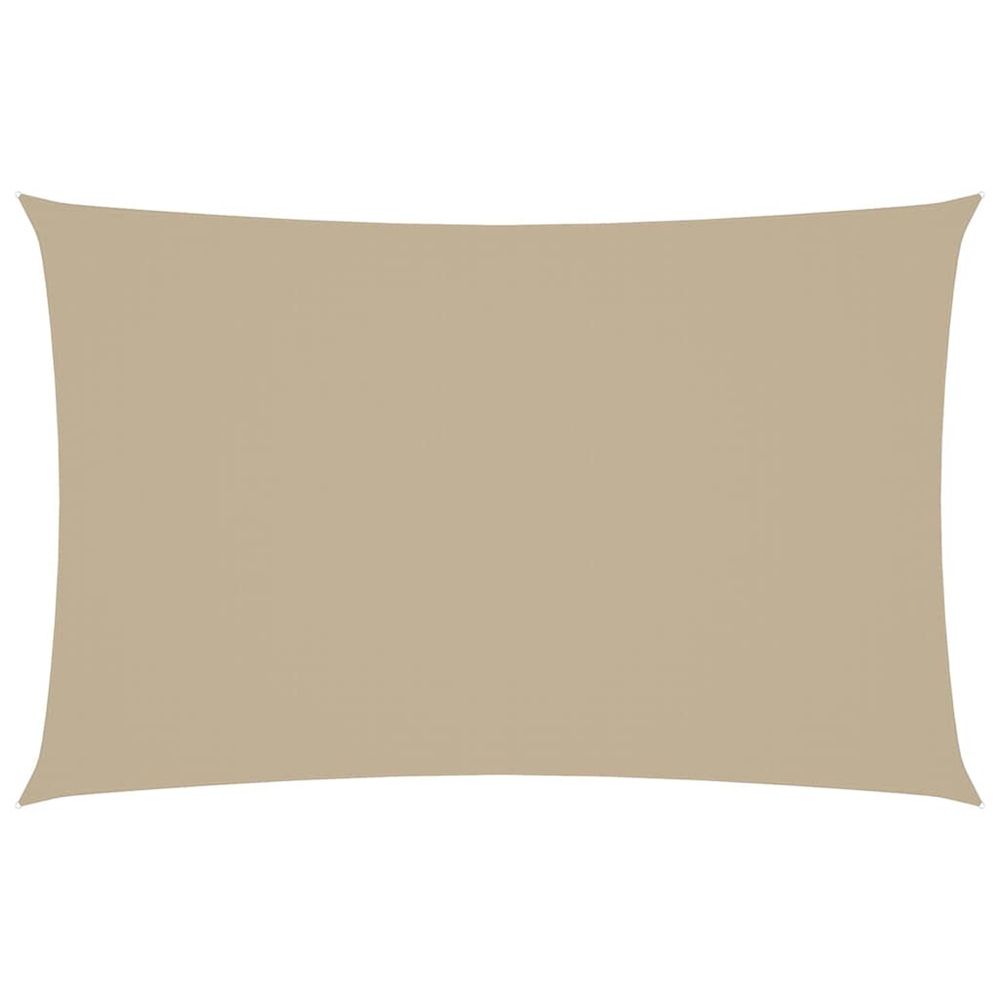 Voile de parasol tissu oxford rectangulaire 4x7 m beige