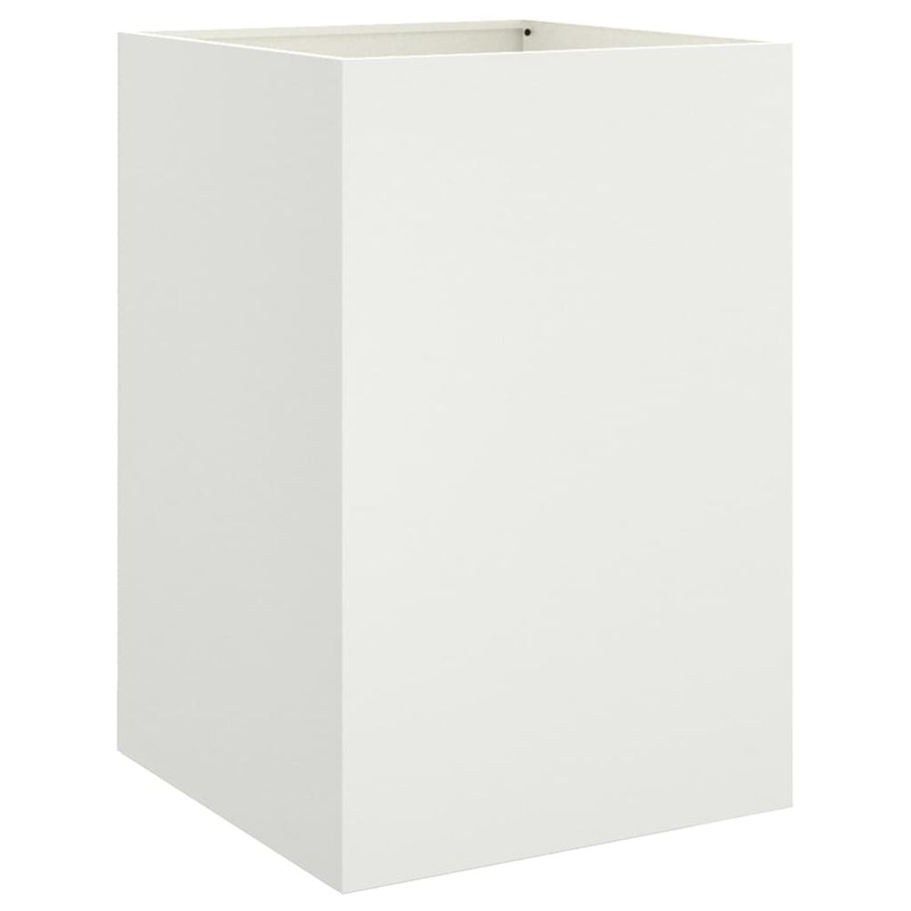 Jardinière d'extérieur blanc 52x48x75 cm acier