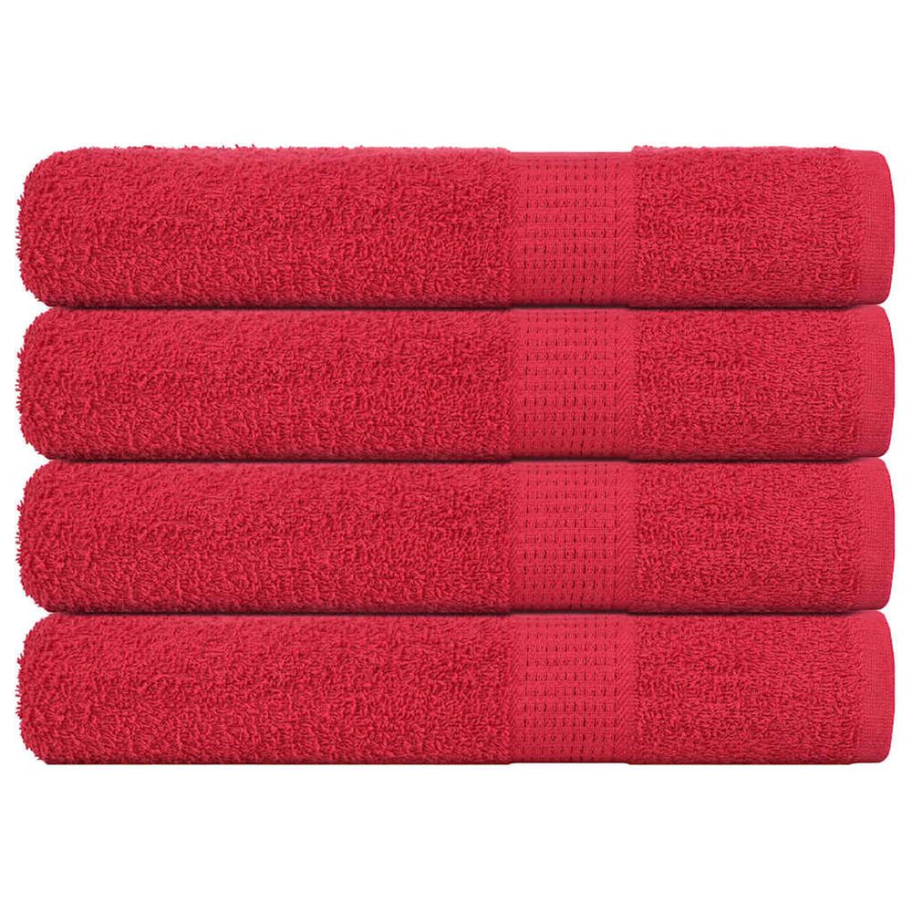 Serviettes de sauna frogn 4 pcs rouge 80x200 cm 360 g/m²