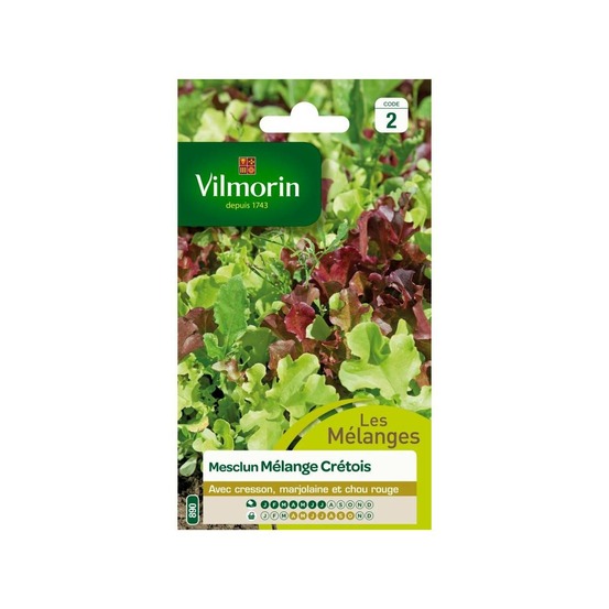 Sachet graines mesclun mélange crétois