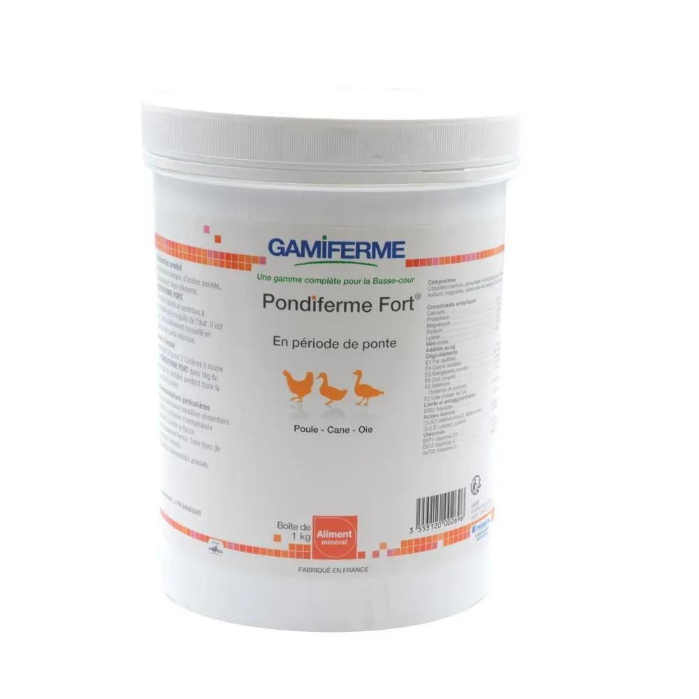 Pondiferme fort, aliment minéral poules pondeuses 1kg - gamiferme